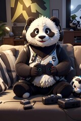 gameing Panda made with Generative AI 