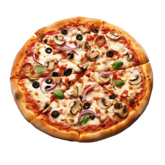 Top View of Baked Pizza