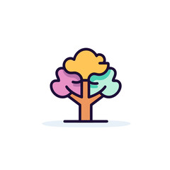 Tree Icon. 2D Vector Illustration.