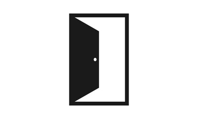 Open door vector icon, exit symbol. Flat sign illustration for web or mobile app