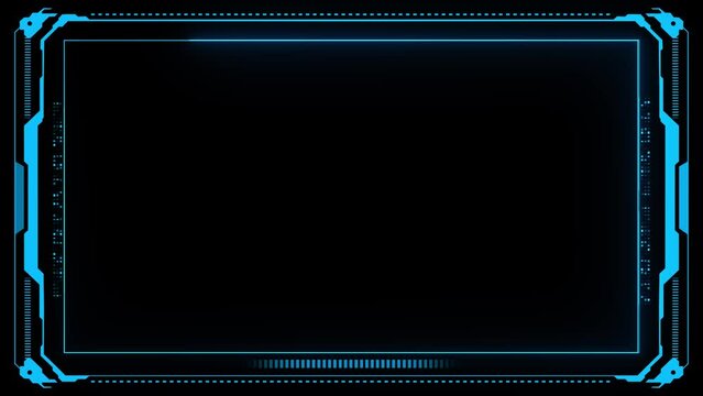 Hud Frame Digital Technology Sci-fi Frame Interface. HUD concept design of frame with brackets, equalizers, data, futuristic elements. overlay template futuristic cyber frame and technology concept