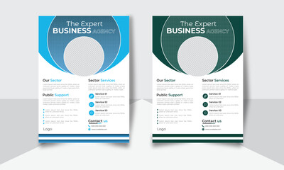 Professional visiting flyer design. Flat business flyer vector design. flyer layout with modern design. 