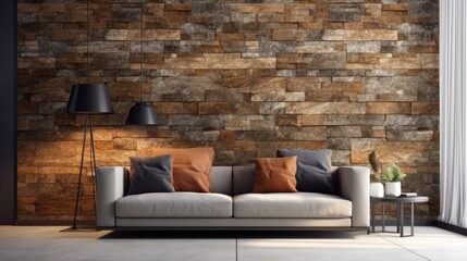 modern brick wall interior decor sign