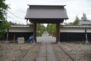 Gate at Choshoji Temple, Zenringai or Zen Temple Area, in Aomori, Japan - 日本 青森 禅林街 長勝寺 三門