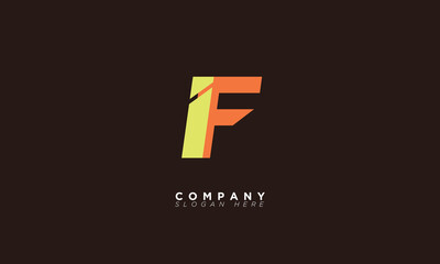 IF Alphabet letters Initials Monogram logo FI, I and F