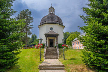 The Silent Night Chapel in the Village of Oberndorf near Salzburg. A monument to the Christmas...