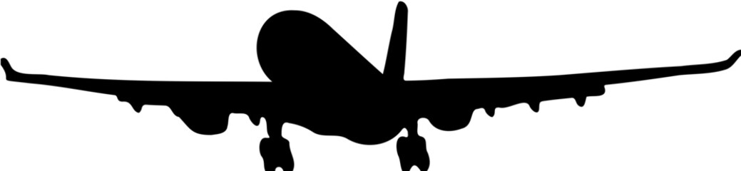 Silhouette of a aircraft vector