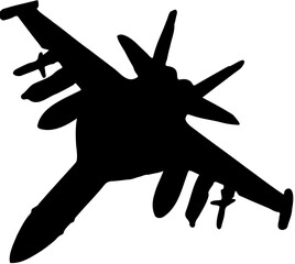 silhouette of a aircraft vector