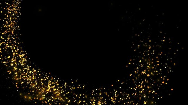 Golden Particle Tail Line Glitter Light Sparkling shine wave. particle stroke trail glittering magic shimmer trail, light sparks background Birthday, Anniversary, new year, event, Christmas, Festival