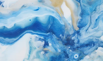 Crédence de cuisine en verre imprimé Cristaux Texture of mineral stone. Spreading paint out wallpaper and golden flow. Created with generative AI tools