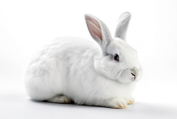 Fototapeta premium Rabbit on white background