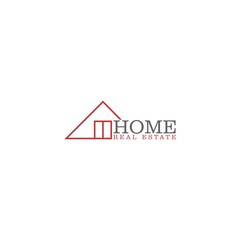 House home real estate logo design isolated on white background