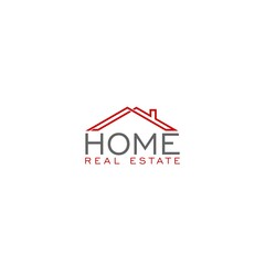 House home real estate logo design isolated on white background