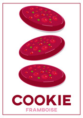 Cookies framboise pistache