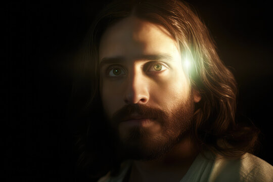 portrait of Jesus, savior of mankind, generative AI