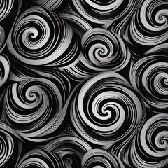 Monochrome spiral abstract design