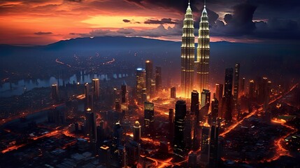 Obraz premium Malaysia - Kuala Lumpur (ai)