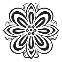 vector minimalist Flowers,black and white minimalist line art floral pattern,round floral patterns,boho style,eps image,suitable for wall art and t-shirt printing,editable print