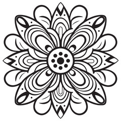 vector minimalist Flowers,black and white minimalist line art floral pattern,round floral patterns,boho style,eps image,suitable for wall art and t-shirt printing,editable print