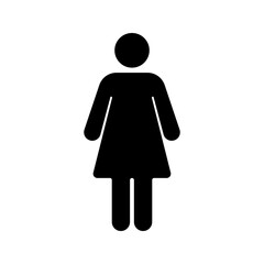 Woman, girl or female line icon color editable