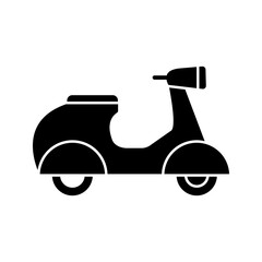 scooter or motorbike icon color editable 