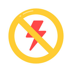 A customizable vector design of flash off in trendy style, ready to use icon