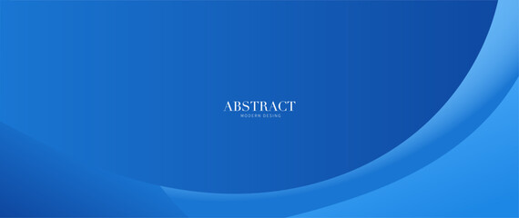 Abstract blue background with waves, Blue banner