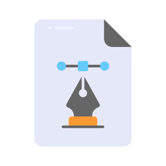 Trendy flat vector of graphic design file isolated on white background