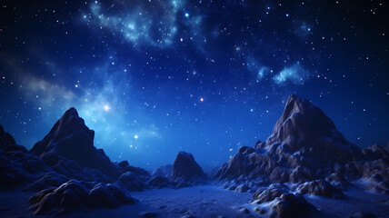 Fototapeta na wymiar The galaxy in the beautiful night sky 