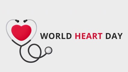 Video Animation on the theme of World Heart Day observed each year on September 29th worldwide. motion graphics.