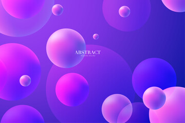 Abstract background with bubbles, Purple background
