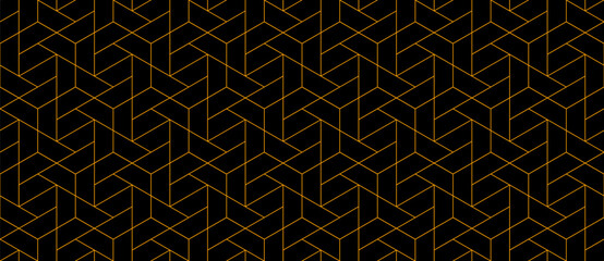 Vector seamless cubic hexagon pattern. Abstract geometric low poly background. Stylish grid texture.