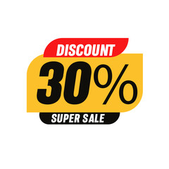 Discount label , Special sale 30%