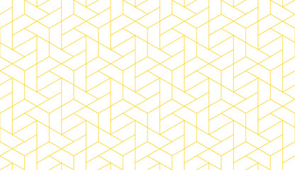 Vector seamless cubic hexagon pattern. Abstract geometric low poly background. Stylish grid texture.