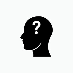 Confuse Icon. Asking Symbol As Simple Vector Sign for Design and Website, Presentation or Application. 