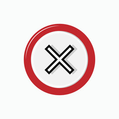 Cross Mark Icon. Multiply, Prohibition Symbol for Design, Presentation, Website or Apps Elements - Vector. Logo Template.    