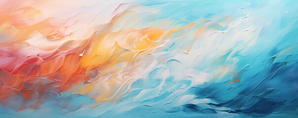 Closeup of abstract rough colorful multicolored art painting texture; with oil brushstroke 