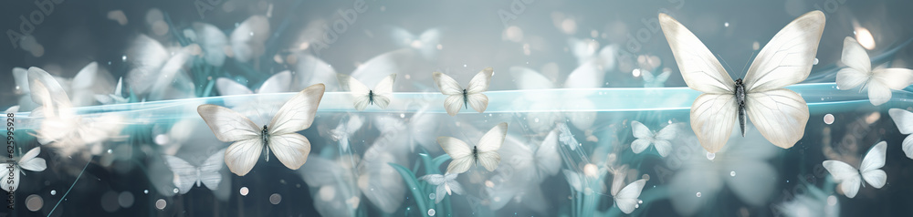 Wall mural generative ai: nature background banner