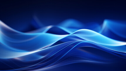 beautiful abstract blue background, wave. Generative Ai. 