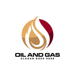 Fototapeta premium Oil And Gas Logo Design Vector Template
