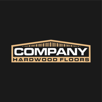 Wood flooring premium logo vector