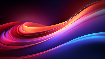 colorful neon wave, abstract wallpaper background. Generative Ai. 