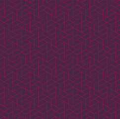 Vector seamless cubic hexagon pattern. Abstract geometric low poly background. Stylish grid texture.