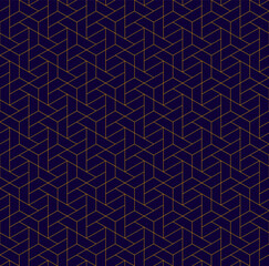 Vector seamless cubic hexagon pattern. Abstract geometric low poly background. Stylish grid texture.