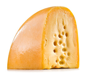A yellow, medium-hard cheese, classified as a Swiss-type