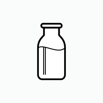 Milk Icon. Dairy, Nutrition Element  Symbol for Design and Websites, Presentation or Mobile Application.