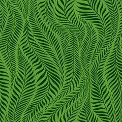 Seamless pattern with leaves. Abstract floral background. Vector illustration.