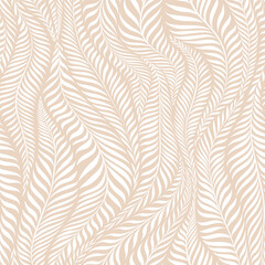 Fototapeta na wymiar Seamless pattern with leaves. Abstract floral background. Vector illustration.