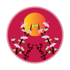 sakura flower vector