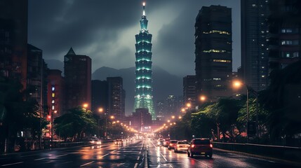 Naklejka premium Taiwan - Taipei (ai)